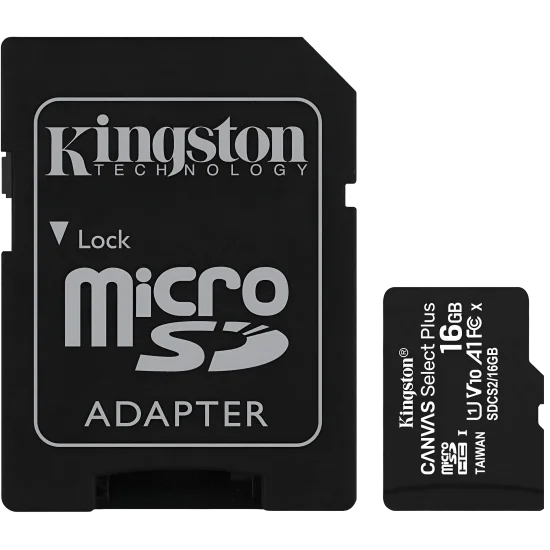 Card Memory Kingstone 16Gb Micro Sd With Adapter